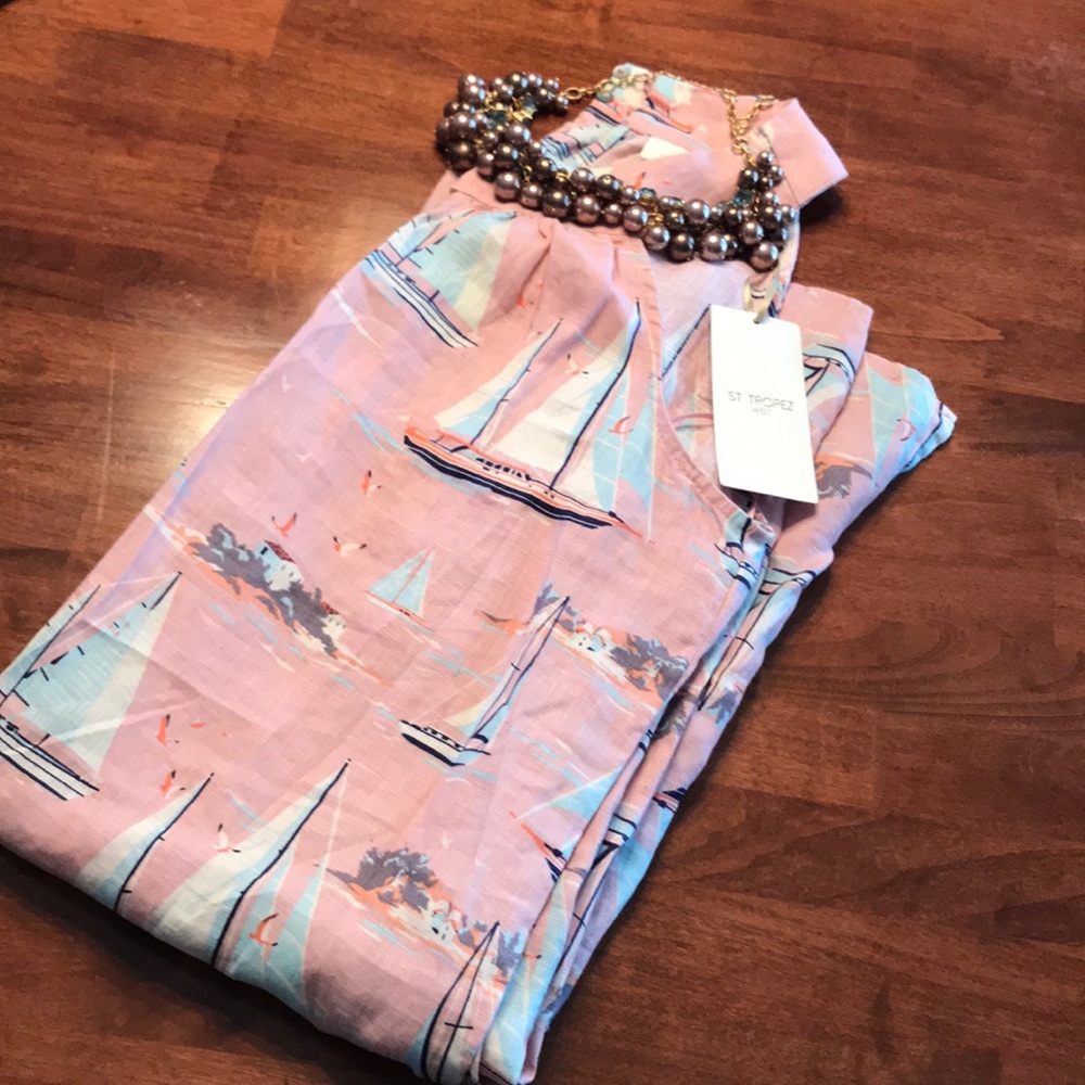 NWT - St. Tropez Linen Dress - XS